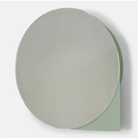 Dulap de baie verde prăfuit suspendat/cu oglindă din metal 55x55 cm Sonnet – Spinder Design