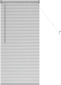 vidaXL Jaluzele venetiene Manual Argintiu 130 x 60 cm Aluminiu