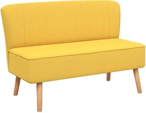 vidaXL Canapea cu material textil, 117 x 55,5 x 77 cm, galben