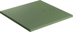 Cadita de dus compozit Omnires AquaRock M+ patrata verde olive mat 90x90 cm