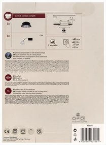 Paulmann 93408 - Set 3x LED 6,5W IP44, luminar baie COLE, dimabil, 230V