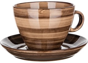 Ceașcă cu farfurie Banquet PALAS, 290 ml,  maro