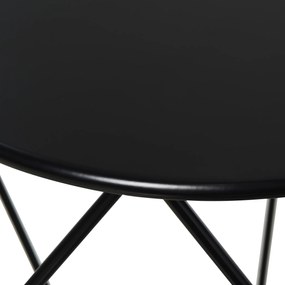 Masuta geometrica in stil nordic din otel rezistent la rugina 54x54x44cm, negru HOMCOM | Aosom Romania
