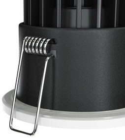 Spot LED incastrabil pentru baie design tehnic IP65 Zoom alb 4000K