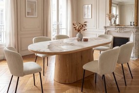 Masa ovala, Ceramica Alba, Furnir Nuc, UNIQUE 200cm A-46381 VC