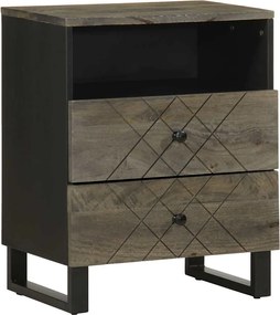 vidaXL Noptiera neagra 50x33x62 cm lemn masiv de mango