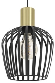 Lustră pe cablu Eglo 901036 EMPOLI 1xE27/40W/230V negru/auriu