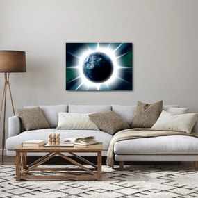 Tablou cu planeta iluminată (70x50 cm)