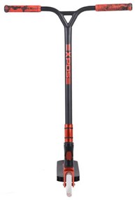 Trotineta Freestyle NOVOKIDS™ Xpose Stunter PRO, Maner 57 cm latime, Max 100 kg, Frana picior, Cadru si roti aluminiu, Diametru roata 110 mm, Rosu
