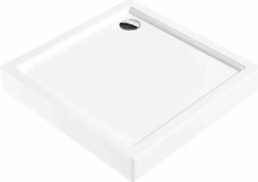 Cadita dus patrata Deante Jasmin alb 90 cm