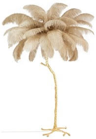 Lampa de podea design spectaculos cu pene de strut Palmier