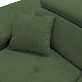 Colțar extensibil în L CASTELO, cu spațiu de depozitare, stânga, verde