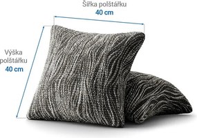 Gaico Huse bielastice UNIVERSO NOU dungi alb-negru fețe de pernă 2 buc (40 x 40 cm)