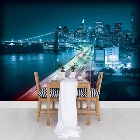 Fototapet - New York Brooklyn Bridge City (254x184 cm)