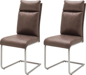 Set 2 scaune PIA maro 45/62/109 cm