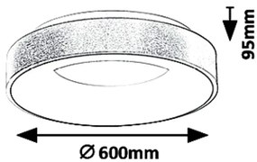 Plafoniera LED camera de zi, sufragerie, dormitor Carmella 5053 RX