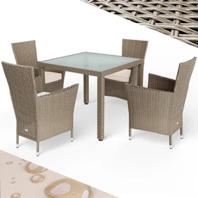 Deuba Set ratan de gradina Bali 1+4 - bej/crem
