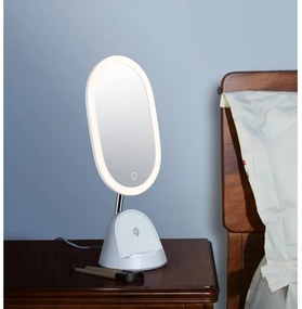 Immax 08970L - Oglindă LED reglabilă cu încărcare wireless LED/18W/230V