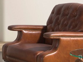 Fotoliu design italian, Piele Naturala, Chesterfield 5163