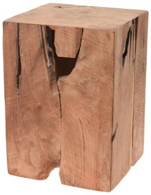 442179 H&S Collection Taburet, lemn de tec reciclat