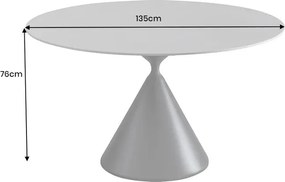 Masa rotunda SIGNATURE 135cm ceramica gri
