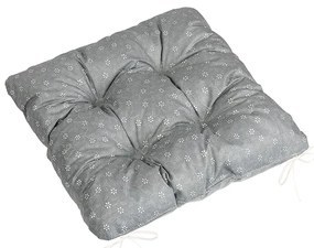 Bellatex Perna Adéla matlasată cu flori înflorite,gri, 40 x 40 cm