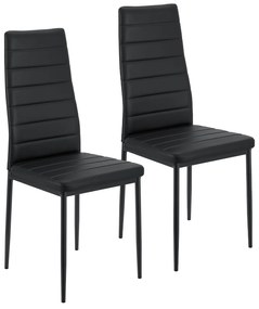 Set de 2 scaune de sufragerie Loja - negru