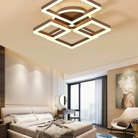 Lustra LED Cu Telecomanda, Elit's EsnC857-3+A F, 240w, Maro Coffee