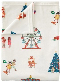Pătură pentru copii albă din micropluș/cocolino 150x200 cm Christmas Fairground – Belle &amp; Boo