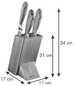 Set de cuțite cu suport 5 buc. Feelwood – Tescoma