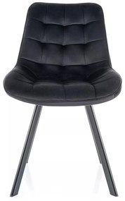 Scaun rotativ Monti velvet negru/negru Blu19