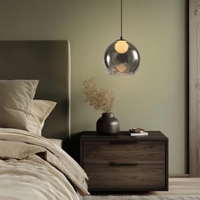 Lustră suspendată pe cablu BRIN 1xG9/15W/230V, negru fumuriu