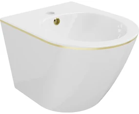 Mexen Lena bideu suspendat, alb/auriu linia - 35224805