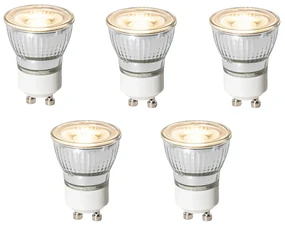 Set de 5 becuri LED GU10 cu 3 trepte de intensitate luminoasă, reglabile, 35 mm, 4 W, 220 lm, 3000 K