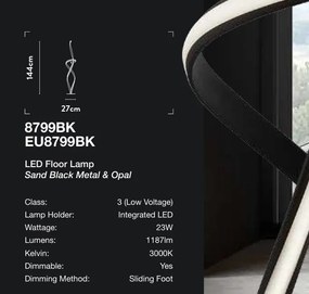 Lampa de podea LED design modern Belle negru