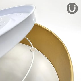 Plafonieră LED SIRJA, 36W/230V, Ø 45 cm, maro/auriu