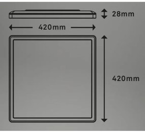 Plafonieră LED dimabilă Briloner 7082-016 SLIM LED/22W/230V 2700-6500K + telecomandă