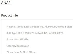 Pendul LED stil minimalist ANAFI