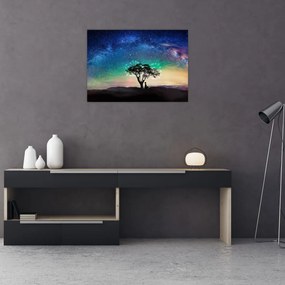 Tablou pe sticlă - Relaxare sub stele (70x50 cm)