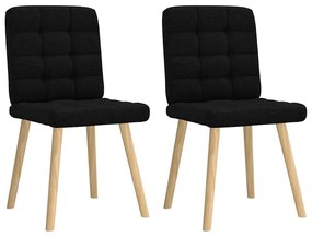 vidaXL Scaune de bucătărie, 2 buc. negru, textil