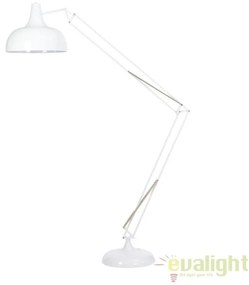 Lampadar, lampa de podea moderna, brat articulat, finisaj alb, GIANT-XL-W MUNO Design