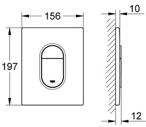 Grohe Arena Cosmopolitan buton de spalare pentru WC negru 38844KF0