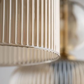 Lustră pe cablu SOPHIA 3xE14/10W/230V negru/bej fumuriu