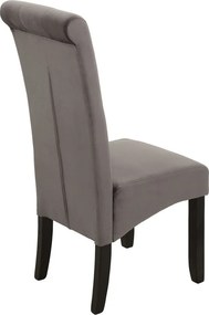 Set de 2 scaune Valentino gri/ negru A-38979 VC