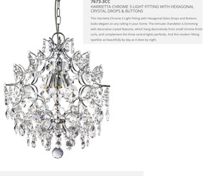 Candelabru cristal K9 design elegant 38cm Harrietta 7673-3CC SRT