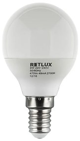 Retlux RLL 268 G45 E14 miniG 6W WW bec LED (alb cald 2700K)