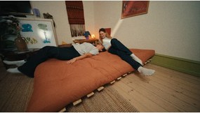 Canapea extensibilă maro 140 cm Roots - Karup Design