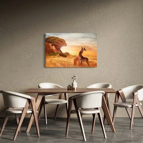 Tablou Girafe în Africa (90x60 cm)