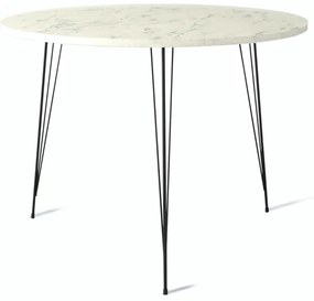 Masă de sufragerie SANDALF 75x90 cm albă/neagră