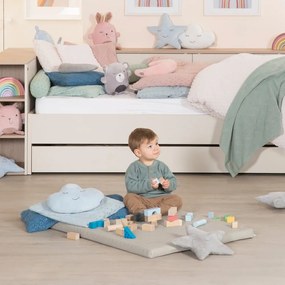 Saltea de joacă pentru copii bej 78x100 cm Greyish gesteppt – Roba